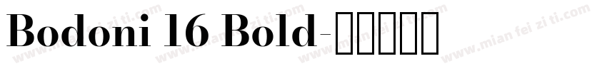 Bodoni 16 Bold字体转换